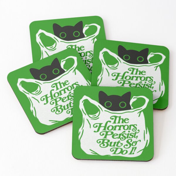 Item preview, The Horror Persists, But So Do I | Black Cat Halloween Gothic designed and sold by sassafrastradingco.