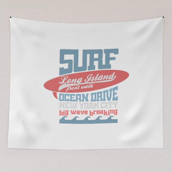 Item preview, Long Island Surf Big Wave Ocean Drive Beach Design designed and sold by FuzionRaptor.