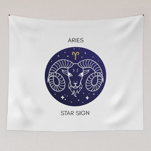 Item preview,  Minimalist Celestial Aries Zodiac Sign Horoscope designed and sold by Jelicint.