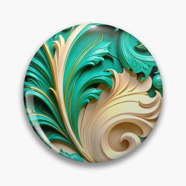 Item preview, Sculptural Emerald with Gold Enamel designed and sold by Vicky Brago-Mitchell®.
