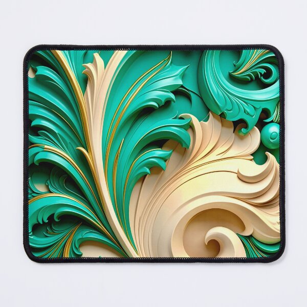 Item preview, Sculptural Emerald with Gold Enamel designed and sold by Vicky Brago-Mitchell®.