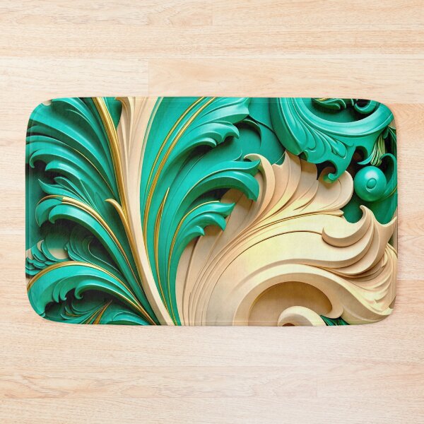 Item preview, Sculptural Emerald with Gold Enamel designed and sold by Vicky Brago-Mitchell®.
