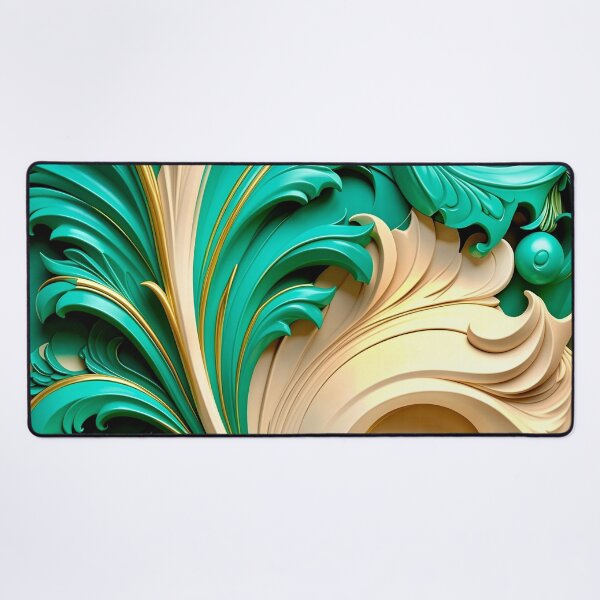 Item preview, Sculptural Emerald with Gold Enamel designed and sold by Vicky Brago-Mitchell®.