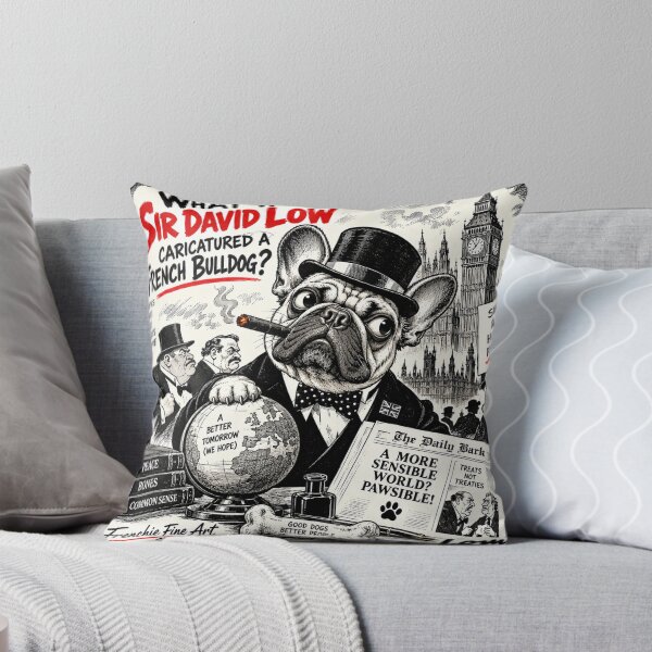 Item preview, The Political Frenchie – Sir David Low Inspired British Satirical Cartoon designed and sold by cipoprimo.