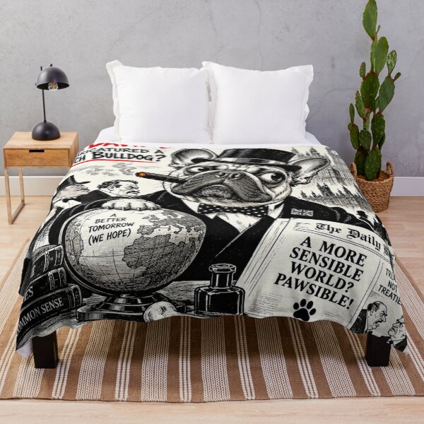 Item preview, The Political Frenchie – Sir David Low Inspired British Satirical Cartoon designed and sold by cipoprimo.