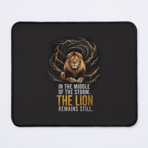 Item preview, In the Middle of the Storm the Lion Remains Still Motivational Art designed and sold by Bennie Singh.