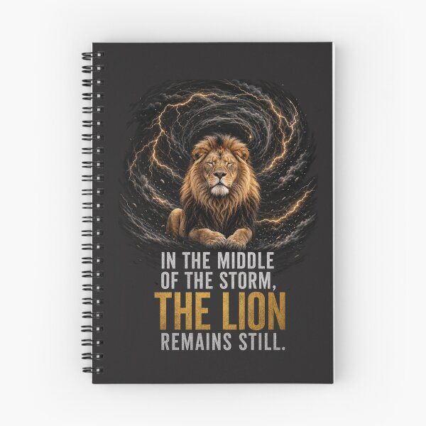 Item preview, In the Middle of the Storm the Lion Remains Still Motivational Art designed and sold by Bennie Singh.