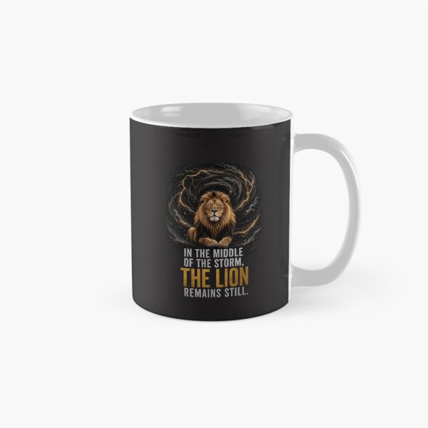 Item preview, In the Middle of the Storm the Lion Remains Still Motivational Art designed and sold by Bennie Singh.