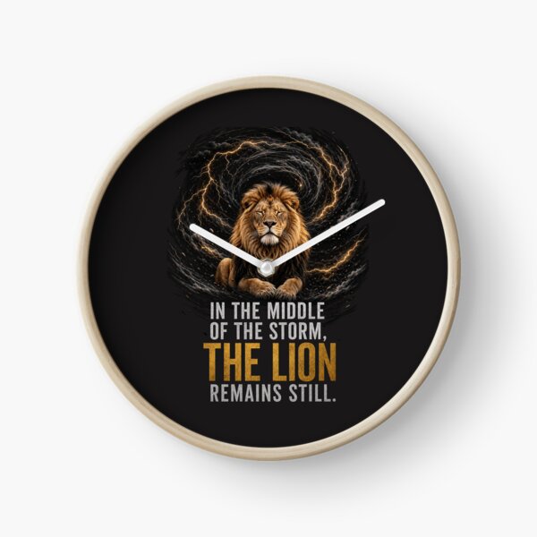 Item preview, In the Middle of the Storm the Lion Remains Still Motivational Art designed and sold by Bennie Singh.