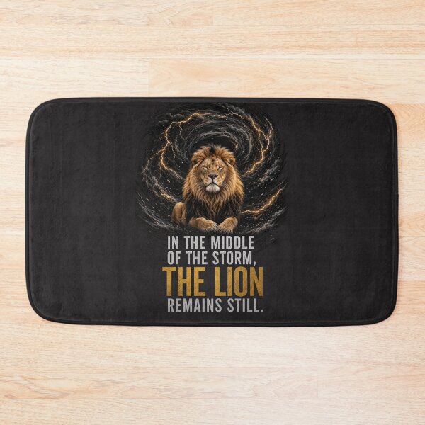 Item preview, In the Middle of the Storm the Lion Remains Still Motivational Art designed and sold by Bennie Singh.