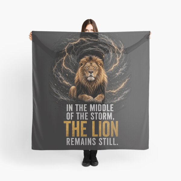 Item preview, In the Middle of the Storm the Lion Remains Still Motivational Art designed and sold by Bennie Singh.