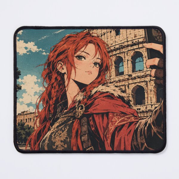 Item preview, Copy of Fantasy Time Traveler in Rome Taking a Selfie at the Colosseum – Medieval Woman Travel Adventure in Italy designed and sold by DibujandoPorfa.