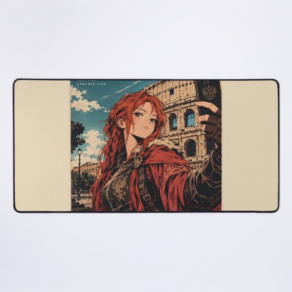 Item preview, Copy of Fantasy Time Traveler in Rome Taking a Selfie at the Colosseum – Medieval Woman Travel Adventure in Italy designed and sold by DibujandoPorfa.