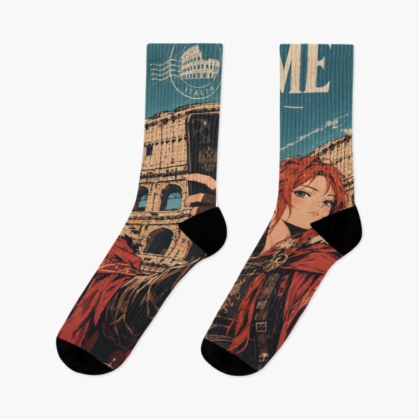 Item preview, Copy of Fantasy Time Traveler in Rome Taking a Selfie at the Colosseum – Medieval Woman Travel Adventure in Italy designed and sold by DibujandoPorfa.