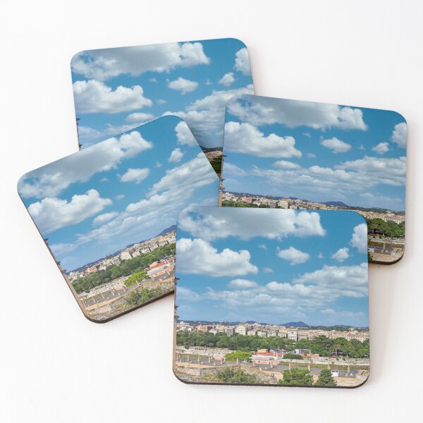 Item preview, Clock Tower of the Old Fortress and Corfu Town Skyline in Greece designed and sold by goceris.
