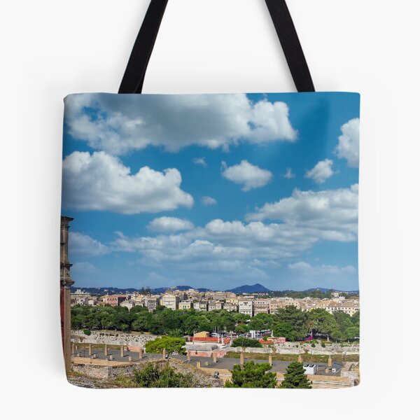 Item preview, Clock Tower of the Old Fortress and Corfu Town Skyline in Greece designed and sold by goceris.
