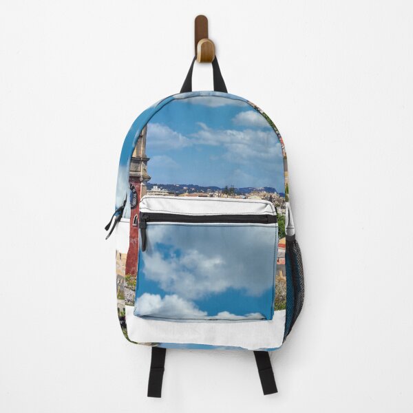Item preview, Clock Tower of the Old Fortress and Corfu Town Skyline in Greece designed and sold by goceris.