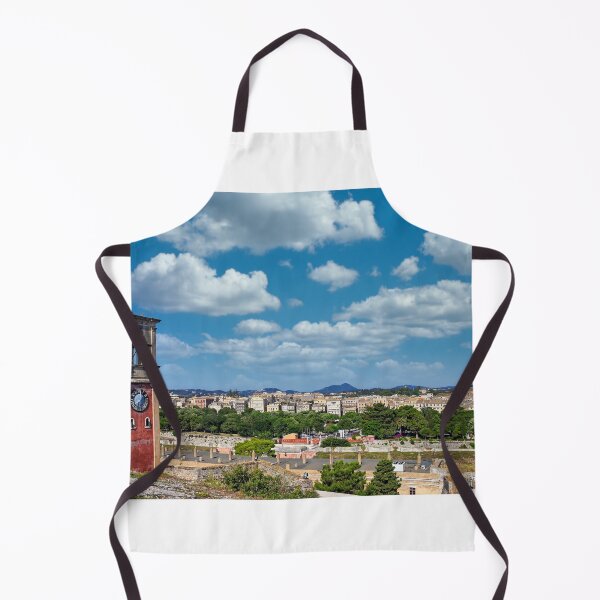 Item preview, Clock Tower of the Old Fortress and Corfu Town Skyline in Greece designed and sold by goceris.
