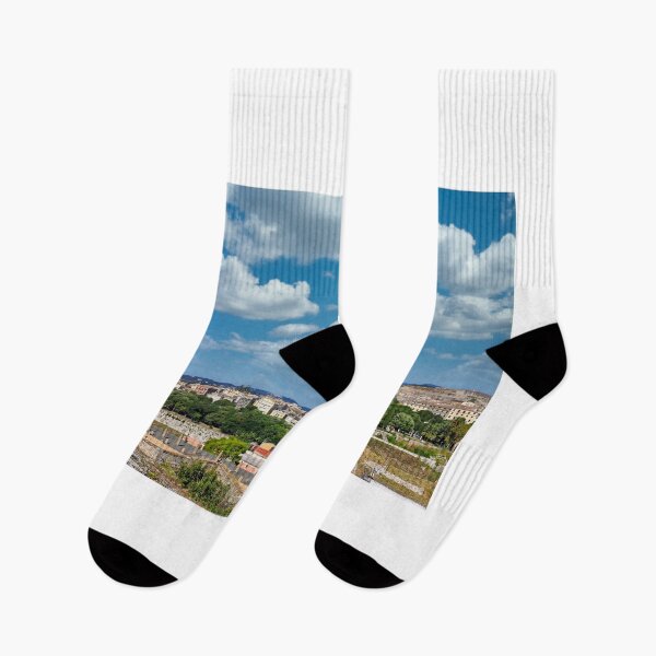 Item preview, Clock Tower of the Old Fortress and Corfu Town Skyline in Greece designed and sold by goceris.