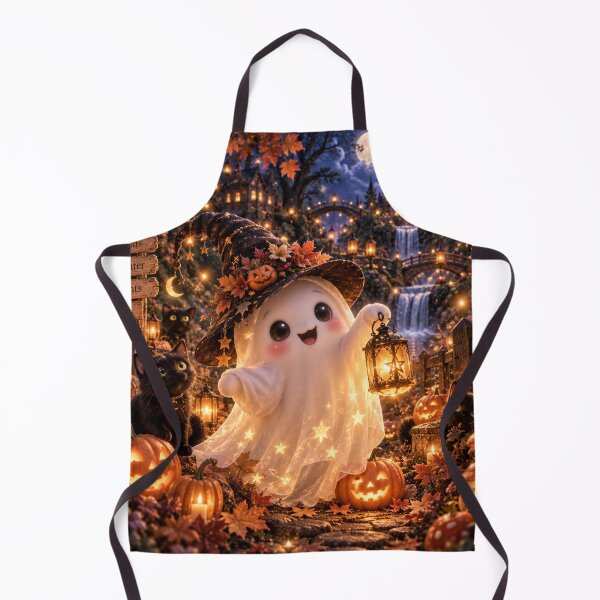 Item preview, Friendly Ghost Enchanted Halloween Night designed and sold by FairyArtCottage.