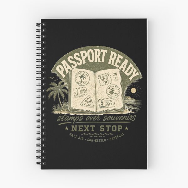 Item preview, Passport Ready Stamps Over Souvenirs Travel Design designed and sold by MOCH- ART.