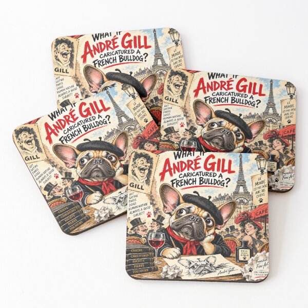 Item preview, Parisian Frenchie – André Gill Inspired French Bulldog Caricature in Paris designed and sold by cipoprimo.