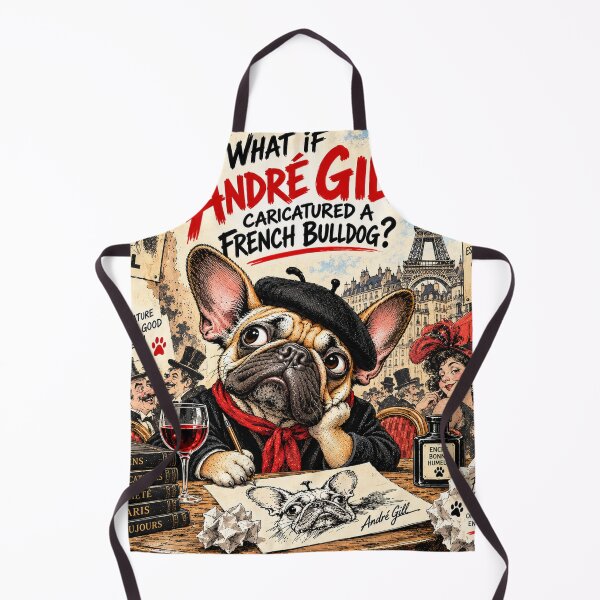 Item preview, Parisian Frenchie – André Gill Inspired French Bulldog Caricature in Paris designed and sold by cipoprimo.