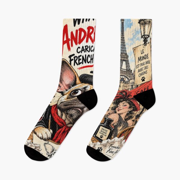 Item preview, Parisian Frenchie – André Gill Inspired French Bulldog Caricature in Paris designed and sold by cipoprimo.