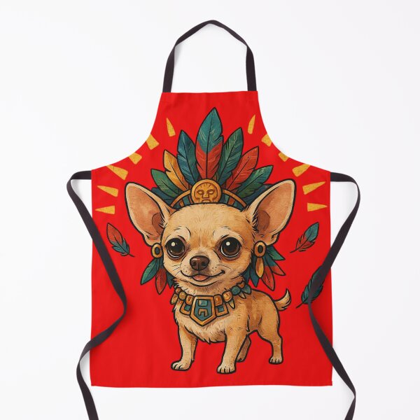 Item preview, A chihuahua chibi style, and mexican prehispanic style, wearing like azteca designed and sold by 123ks.