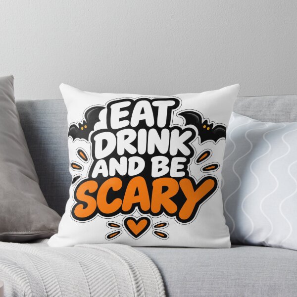 Item preview, Eat Drink and Be Scary Funny Halloween Quote Design designed and sold by Kenzie & Co.