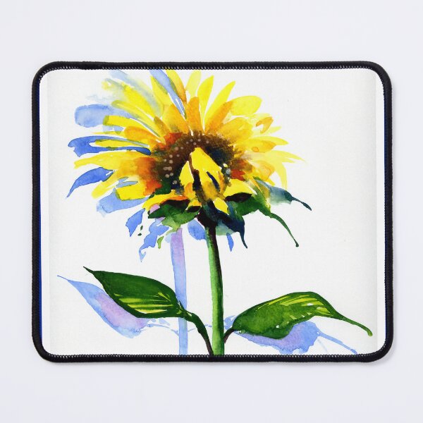 Item preview, Watercolor of a sunflower in a blue rectangle and the text, This is my Favorite Class. designed and sold by aswoa.