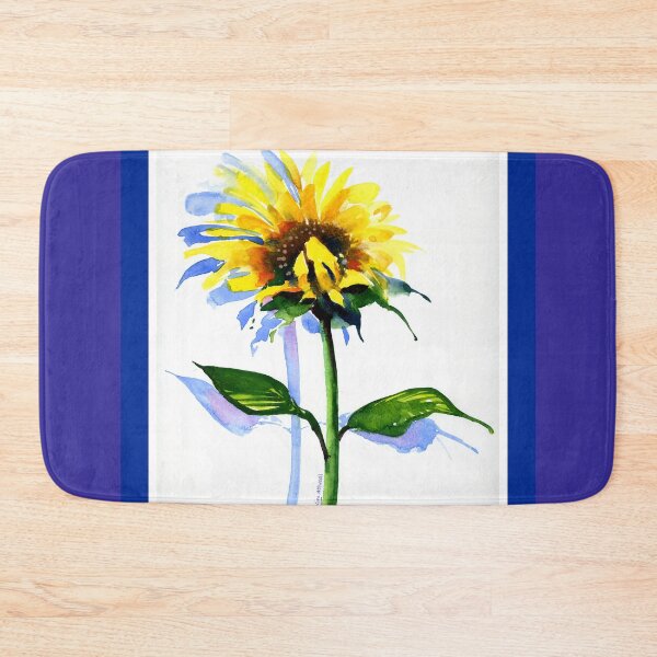 Item preview, Watercolor of a sunflower in a blue rectangle and the text, This is my Favorite Class. designed and sold by aswoa.