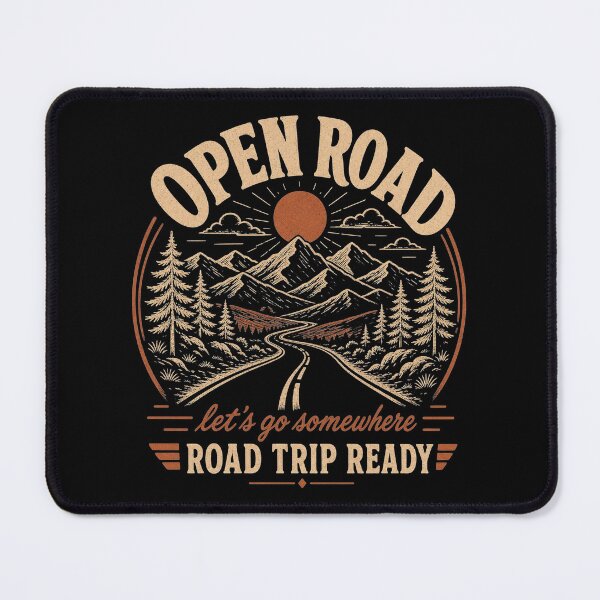 Item preview, Open Road Road Trip Ready Retro Highway Design designed and sold by MOCH- ART.