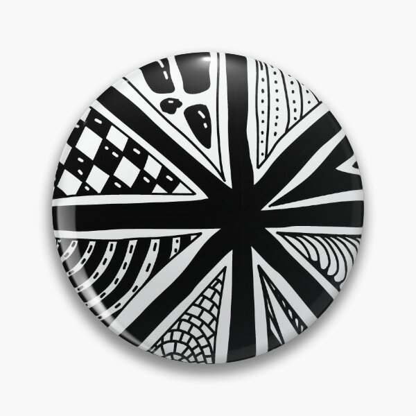Item preview, Black and White Geometric Abstract Pattern with Hand Drawn Textures designed and sold by nighttime1990.