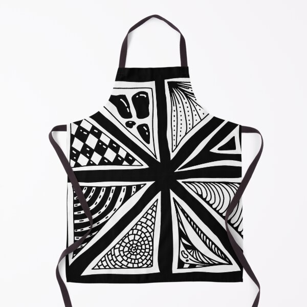 Item preview, Black and White Geometric Abstract Pattern with Hand Drawn Textures designed and sold by nighttime1990.