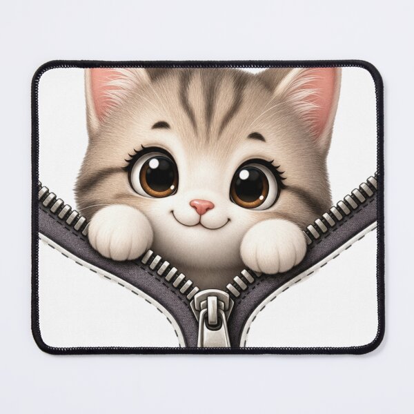 Item preview, Cute Cat Zipper | Peekaboo Kitten Design For Cat Lovers designed and sold by StyxIND.