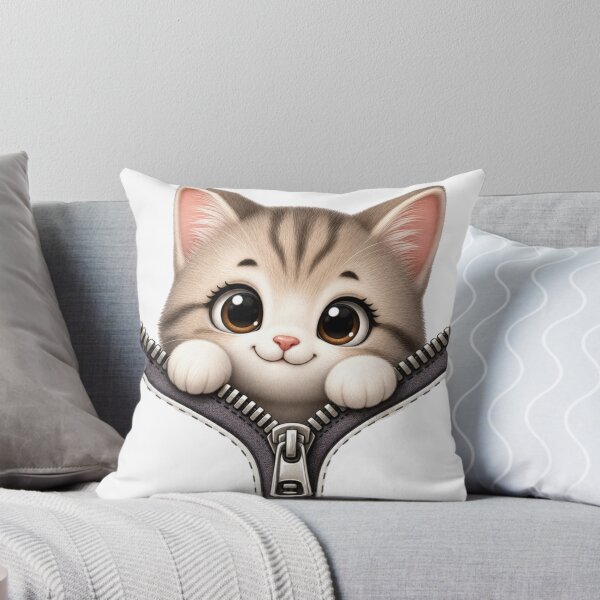Item preview, Cute Cat Zipper | Peekaboo Kitten Design For Cat Lovers designed and sold by StyxIND.