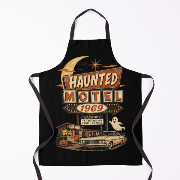 Item preview, Haunted Motel Halloween 1969 – Vintage Retro Roadside Spooky Design designed and sold by Artxotic Studio.