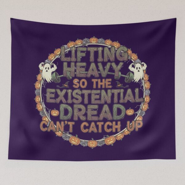 Item preview, Lifting Heavy Existential Dread Gym Graphic designed and sold by Exquisite Design Studio „Paculówka”.