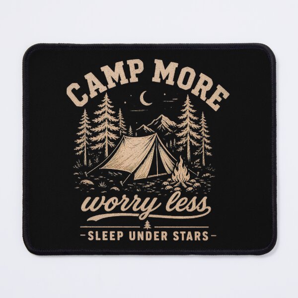 Item preview, Camp More Worry Less Sleep Under Stars Camping Design designed and sold by MOCH- ART.