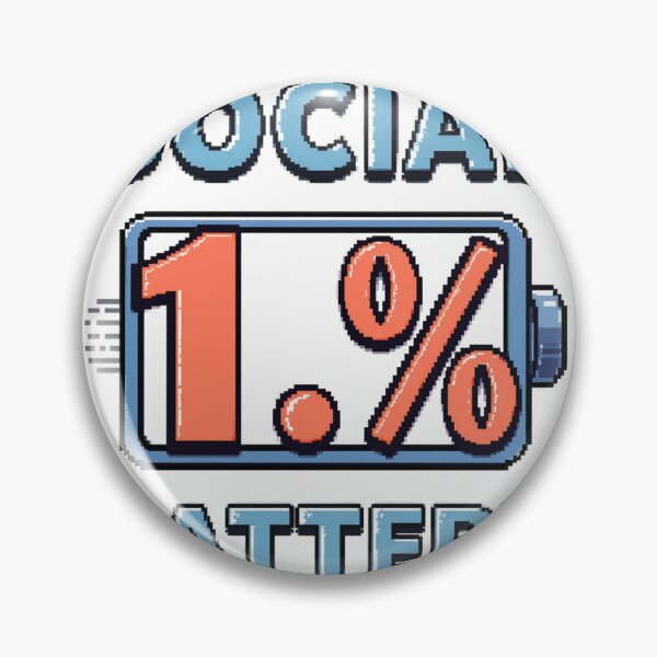 Item preview, Social Battery: 1% designed and sold by catcurio.