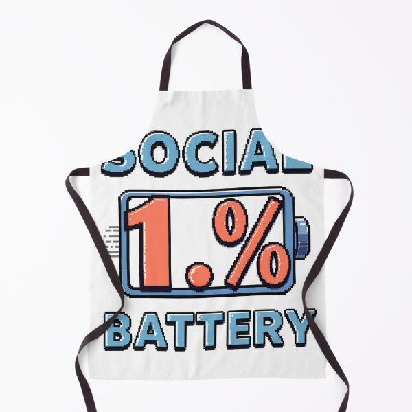 Item preview, Social Battery: 1% designed and sold by catcurio.