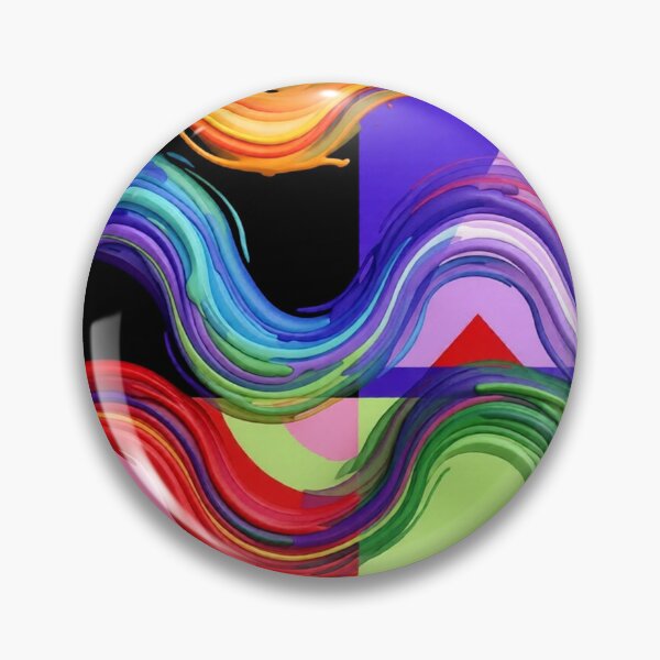 Item preview, wave cluster C colorful geometric wavy abstract design designed and sold by SmashingDeals.