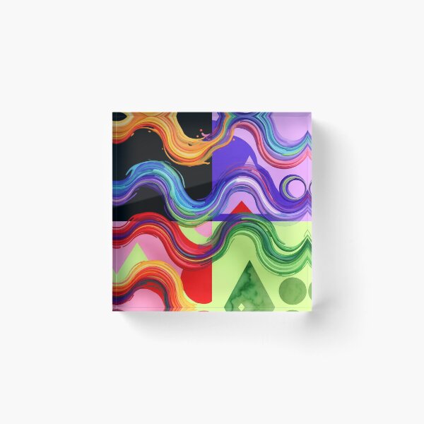 Item preview, wave cluster C colorful geometric wavy abstract design designed and sold by SmashingDeals.