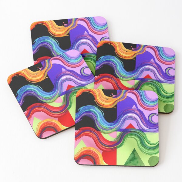 Item preview, wave cluster C colorful geometric wavy abstract design designed and sold by SmashingDeals.