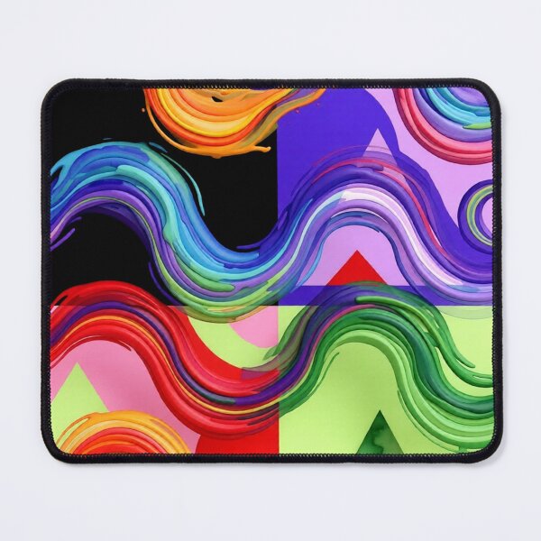 Item preview, wave cluster C colorful geometric wavy abstract design designed and sold by SmashingDeals.