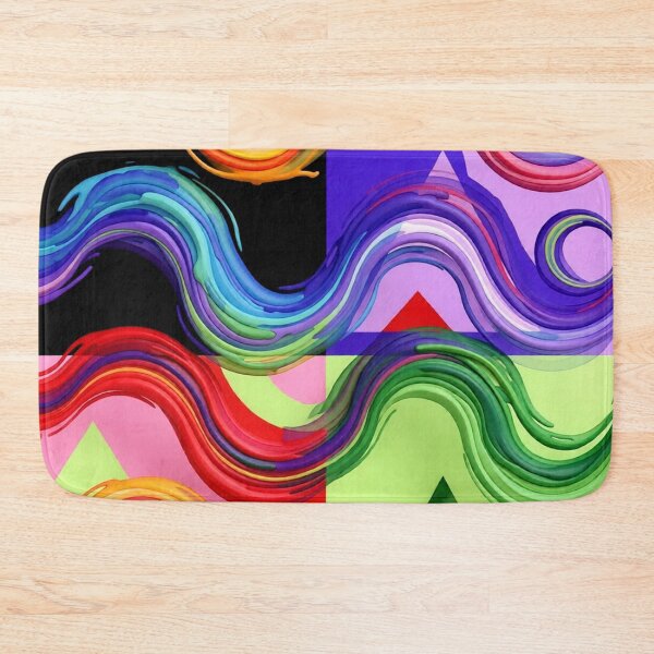 Item preview, wave cluster C colorful geometric wavy abstract design designed and sold by SmashingDeals.