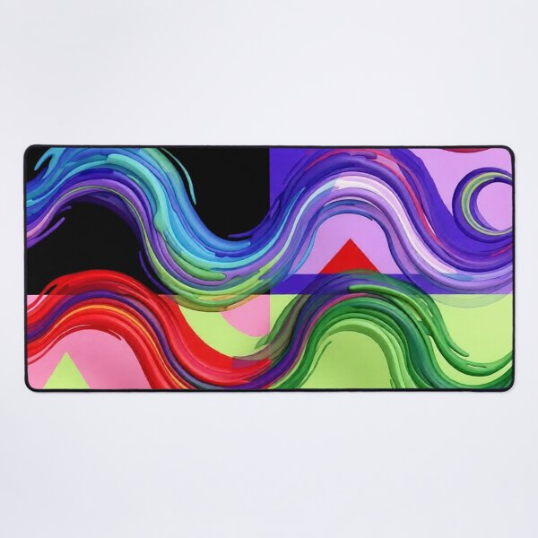 Item preview, wave cluster C colorful geometric wavy abstract design designed and sold by SmashingDeals.