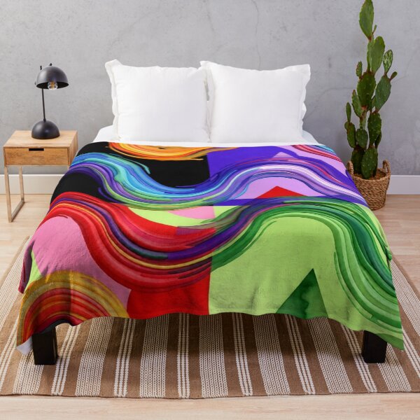 Item preview, wave cluster C colorful geometric wavy abstract design designed and sold by SmashingDeals.