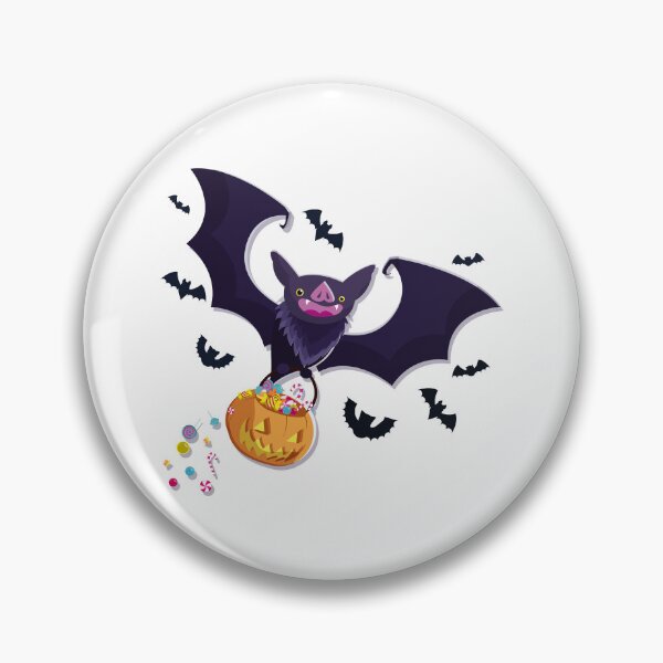 Item preview, Lindo murciélago de Halloween con cubo de caramelos designed and sold by TotalityDesigns.